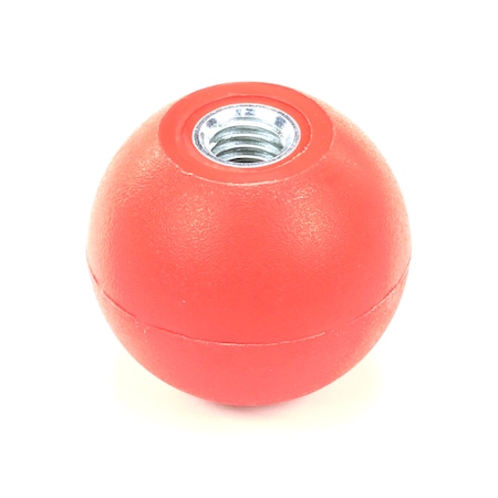 Bki Knob, Red, Spherical, 1.88 Dia., .500-13Unc X 0.75 K0203